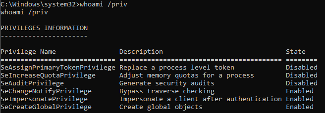 SeImpersonate Privilege