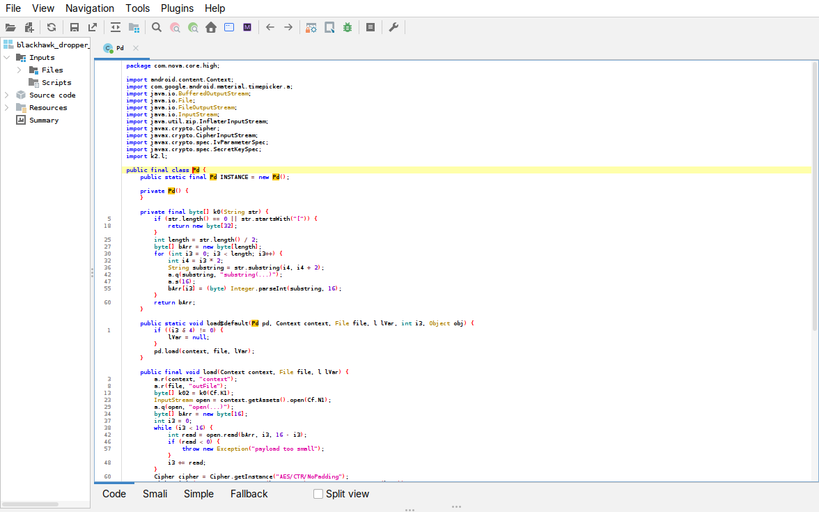 Pd decryptor decompiled in jadx