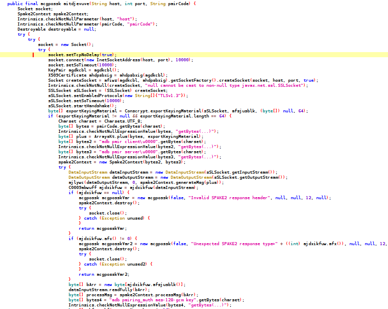 SPAKE2 self-pairing decompiled in jadx