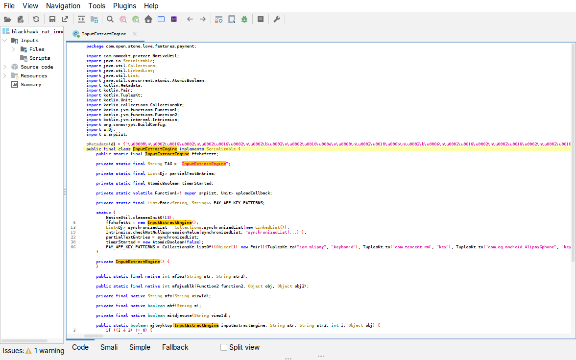 InputExtractEngine decompiled in jadx